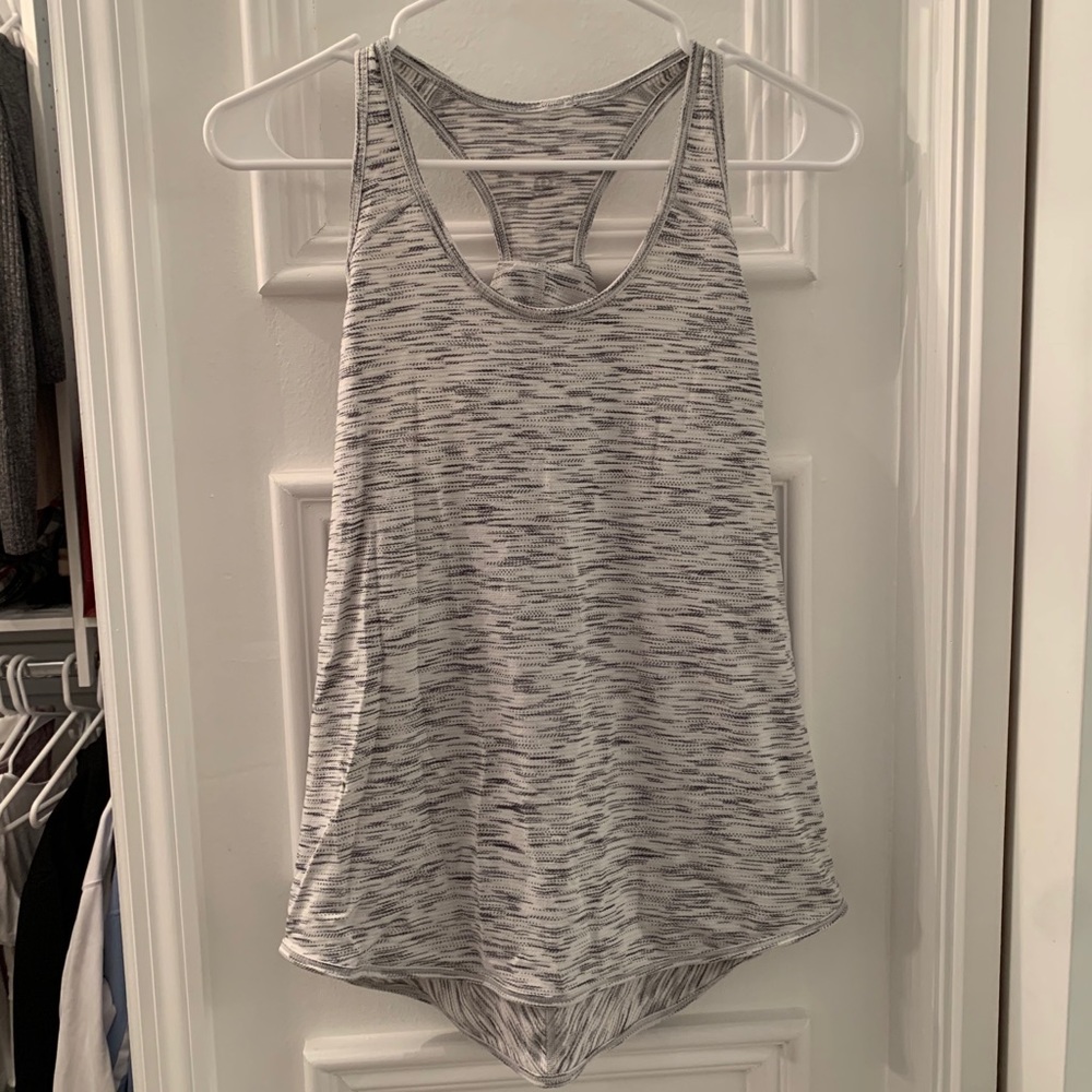 lululemon grey crossback tank top